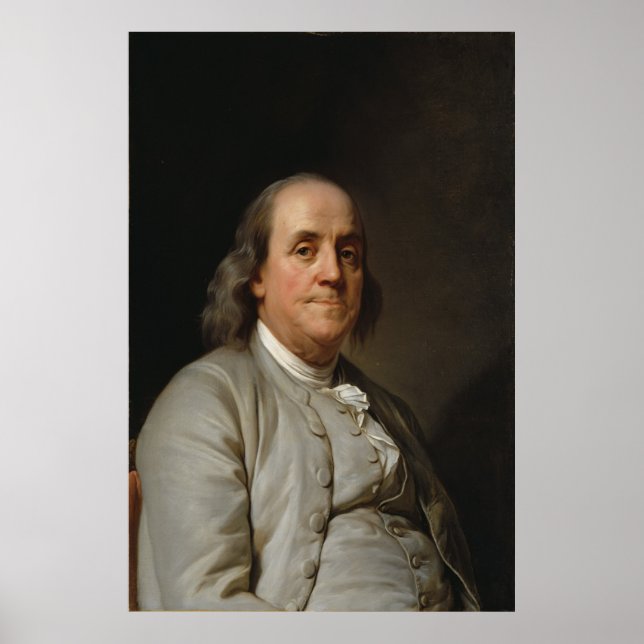BENJAMIN FRANKLIN von Joseph Siffred Duplessis Poster (Vorne)