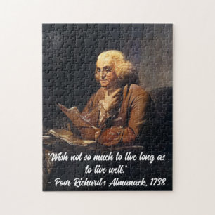 Benjamin Franklin Zitat -Anpassen