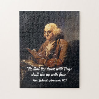 Benjamin Franklin Zitat - Benutzerdefiniertes Puzz
