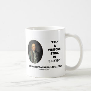 Benjamin Franklinfisch-u. -besucher-Gestank in 3 Kaffeetasse