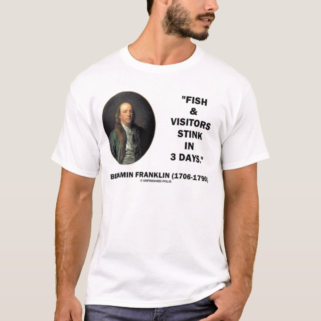 Benjamin Franklinfisch-u. -besucher-Gestank in 3 T-Shirt (Vorderseite)