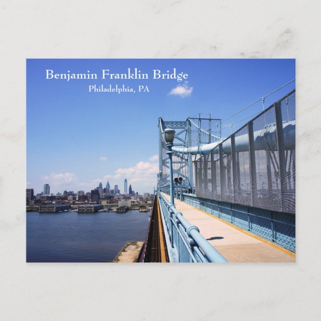 Benjamin Frankling Bridge Postkarte (Vorderseite)