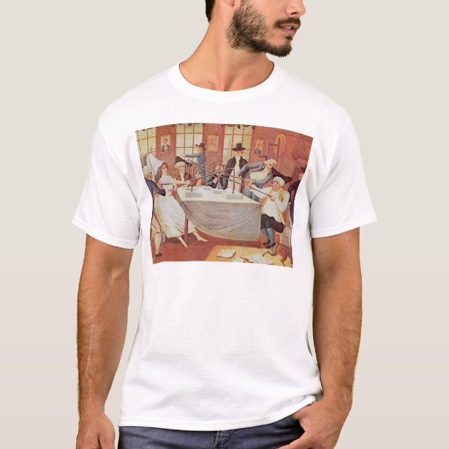Benjamin Franklins Experimente mit Strom T-Shirt (Vorderseite)