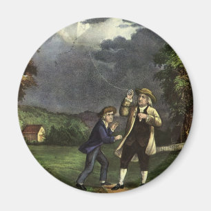 Benjamin Franklins Kite- und Blitzexperiment Magnet