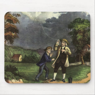 Benjamin Franklins Kite- und Blitzexperiment Mousepad