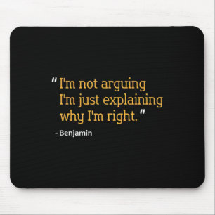 Benjamin Gift Zitat Funny Geburtstag Personalisier Mousepad