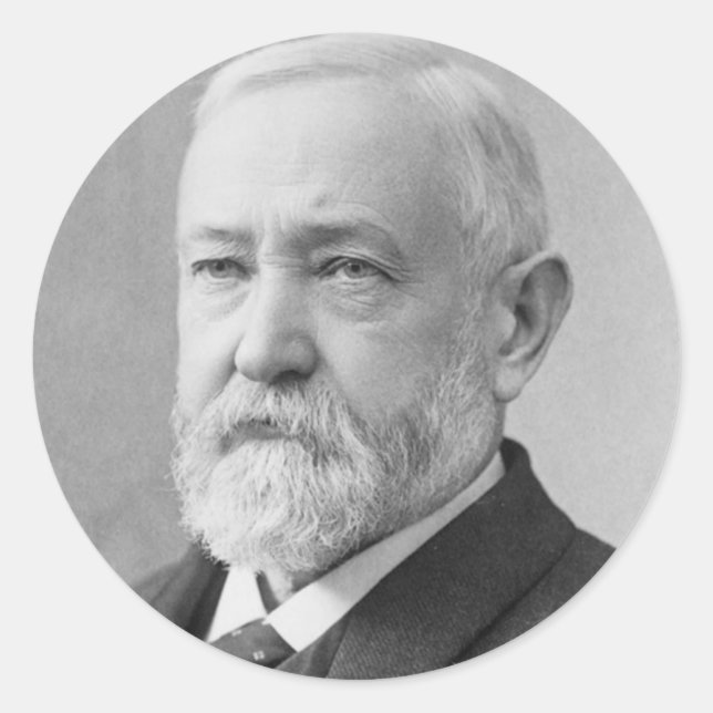 Benjamin Harrison 23 Runder Aufkleber (Vorderseite)