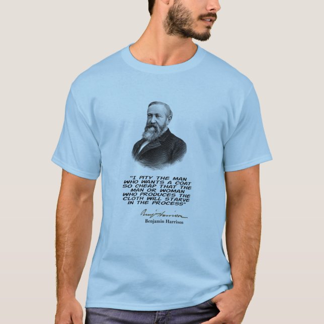 Benjamin Harrison (23. US-Präsident) zitiert T-Shi T-Shirt (Vorderseite)