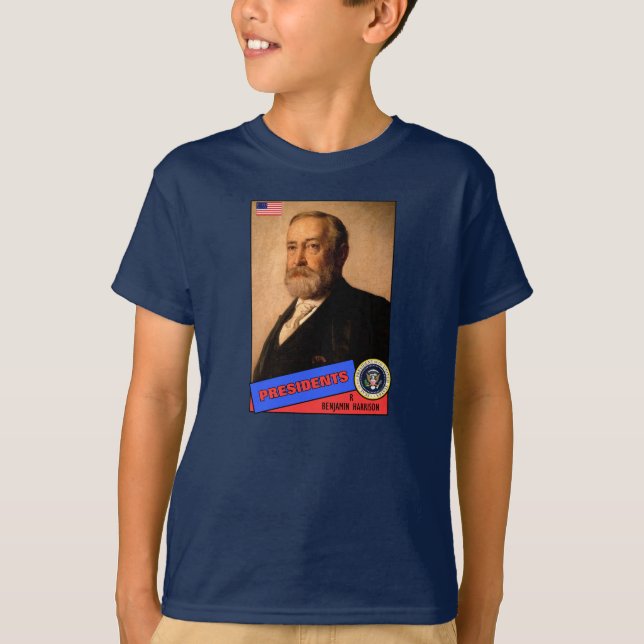 Benjamin Harrison Baseball Card T-Shirt (Vorderseite)