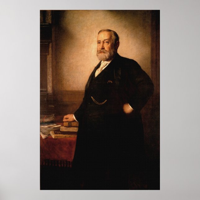 BENJAMIN HARRISON Portrait von Eastman Johnson Poster (Vorne)