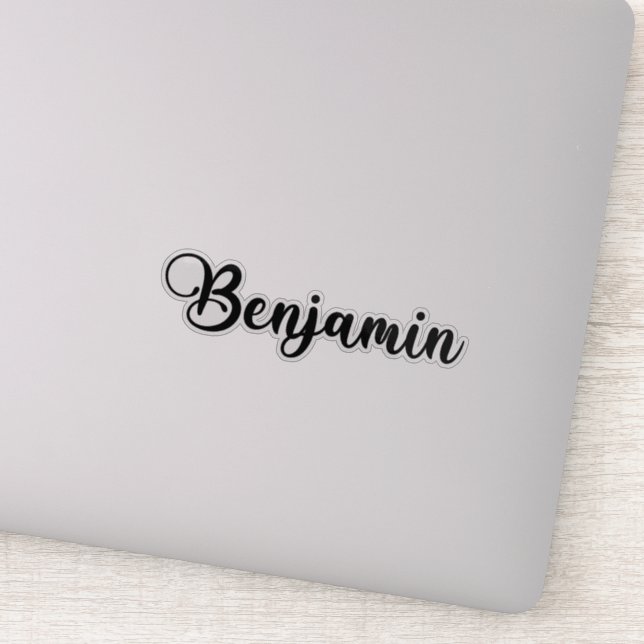 Benjamin Name - Handgeschriebene Kalligrafie Aufkleber (Detail)
