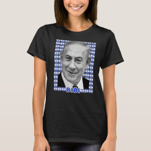 Benjamin Netanjahu Premierminister Portrait Flag T-Shirt