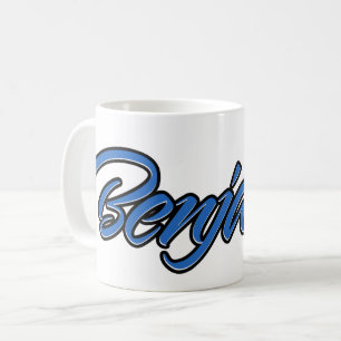 Benjamin prénom nom tasse bleue tasse à café