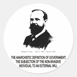 Benjamin Tucker Runder Aufkleber