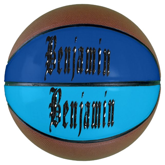 Benjaminname, schwarz, Basketball (Vorderseite)