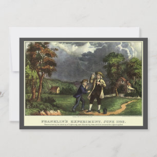 Benjamins Franklins Blitz mit dem Drachenexperimen