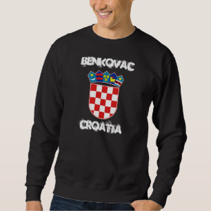 Benkovac, Kroatien mit Wappen Sweatshirt