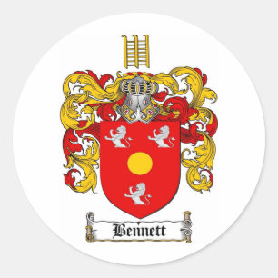 BENNETT-FAMILIENWAPPEN - BEGLEITENDER WETTBEWERB RUNDER AUFKLEBER