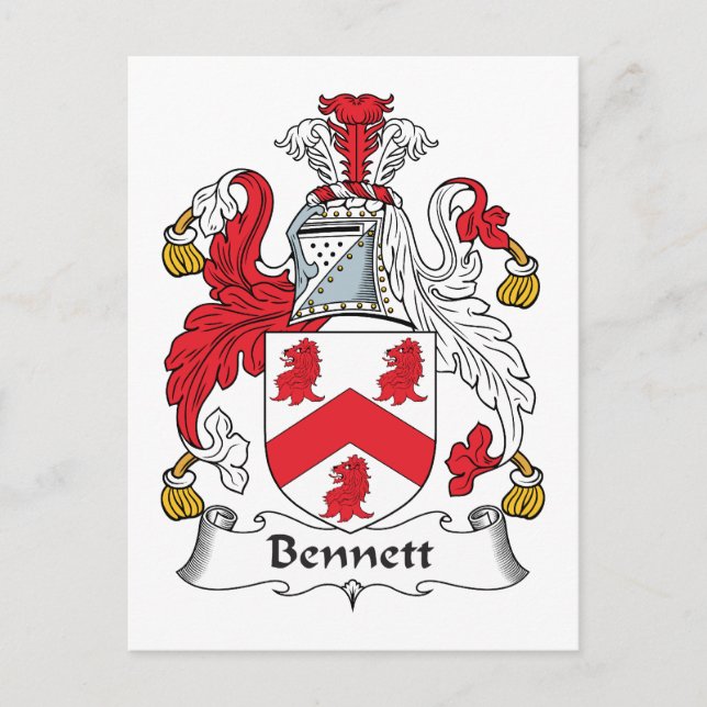 Bennett Familienwappen Postkarte (Vorderseite)