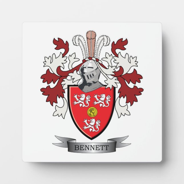 Bennett-Familienwappen-Wappen Fotoplatte (Vorderseite)