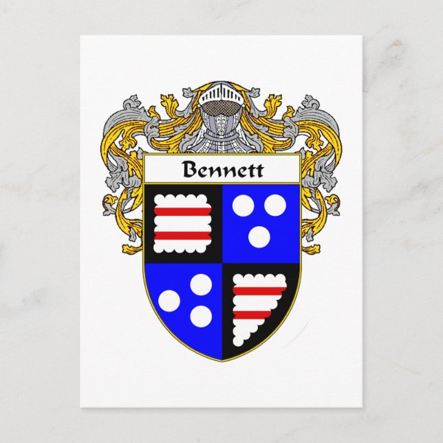 Bennett-Wappen (mantled) Postkarte (Vorderseite)