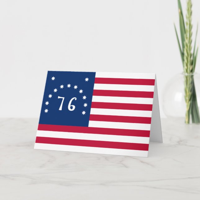 Benningtons Banner: Die 76 amerikanische Schlachtf Dankeskarte (Vorderseite)
