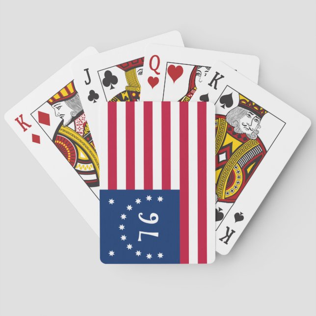 Benningtons Banner: Die 76 amerikanische Schlachtf Spielkarten (Rückseite)