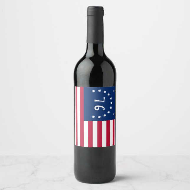 Benningtons Banner: Die 76 amerikanische Schlachtf Weinetikett (Vorderseite)