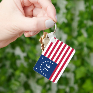 Benningtons Banner: Die 76er amerikanische Schlach Schlüsselanhänger