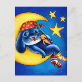 Benny Blue - Carte postale Lune et Étoiles