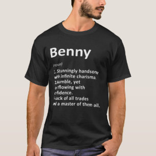 Benny Definition Personalisiert Name Funny Birthda T-Shirt