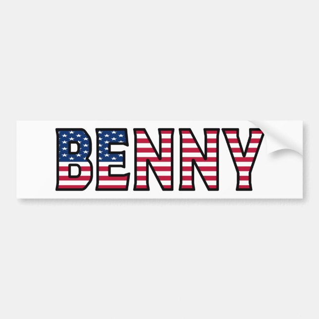 Benny Name Vorname USA Aufkleber Sticker Auto Autoaufkleber (Vorne)