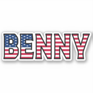 Benny Nom Prénom États-Unis Autocollant Set d'auto