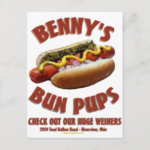 Bennys Brötchen-Welpen Postkarte