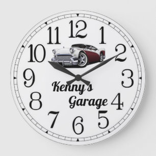 Benny's Classic Car Garage Large Clock Große Wanduhr