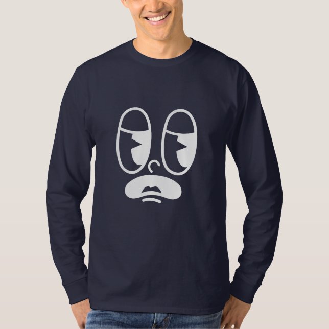 Benommener Glitch Gesicht T-Shirt (Vorderseite)