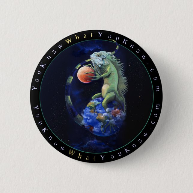 Benommenheit des Leguans Button (Vorderseite)