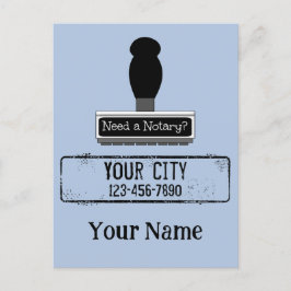 Benötigen Sie eine Notarkautschuk-Briefmarke mit b Postkarte