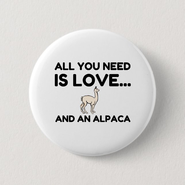 BENÖTIGT LIEBE UND EIN ALPACA BUTTON (Vorderseite)