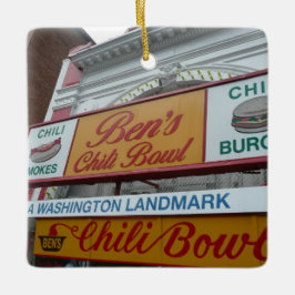 Ben's Chili Bowl: Ikonische DC-Sehenswürdigkeit Keramikornament