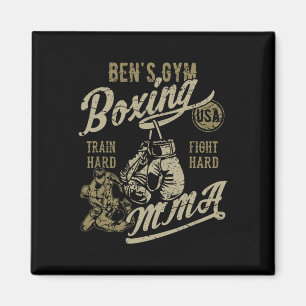 Ben's Gym Boxen Mma Retro-Design für den Namen Ben Magnet