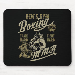 Ben's Gym Boxen Mma Retro-Design für den Namen Ben Mousepad