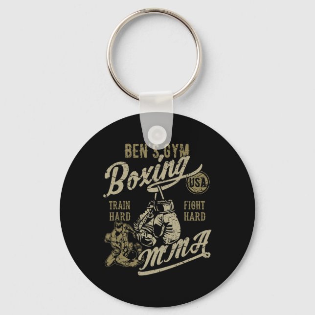 Ben's Gym Boxing Mixed Martial Arts Retro Design f Schlüsselanhänger (Vorderseite)