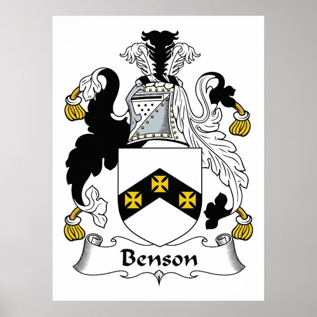 Benson Familienwappen Poster (Vorne)