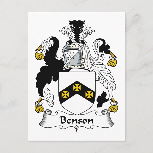 Benson Familienwappen Postkarte (Vorderseite)