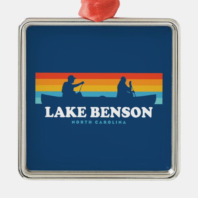 Benson North Carolina Canoe Ornament Aus Metall (Vorne)