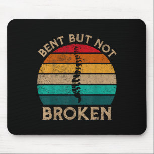 Bent, aber nicht gebrochen Retro Scoliose Bewussts Mousepad