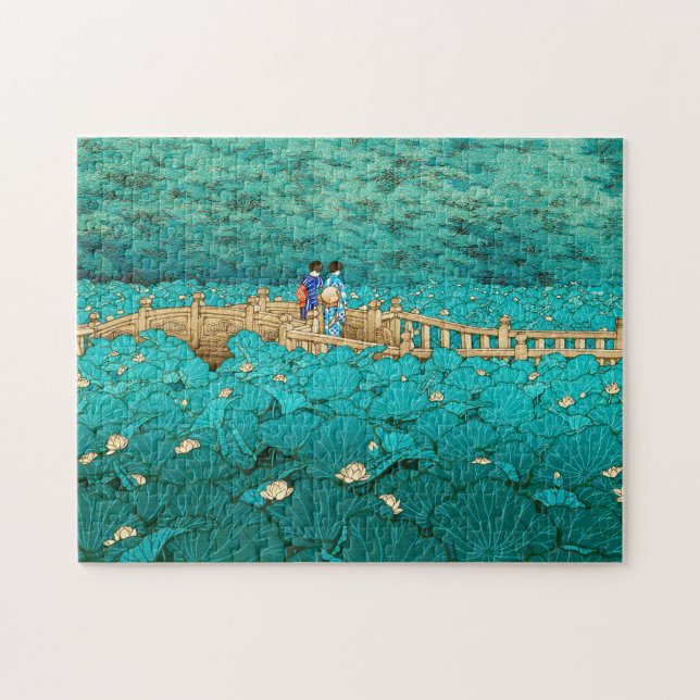 Benten Pond in Shiba Kawase Hasui japanische Lands (Horizontal)