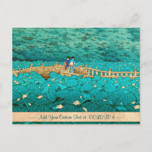 Benten Pond in Shiba Kawase Hasui japanische Lands Postkarte