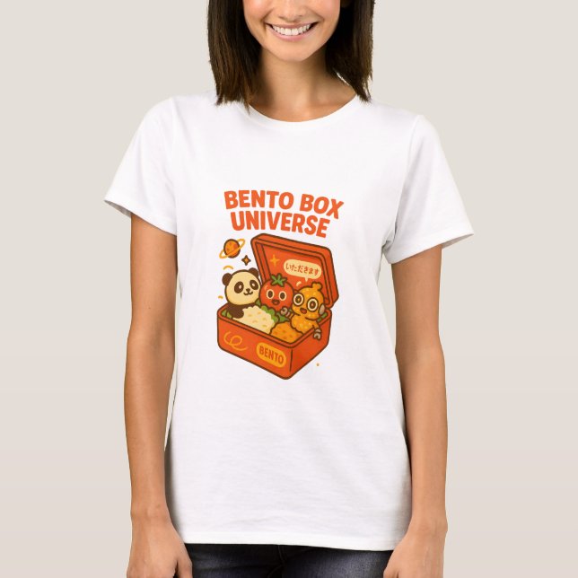 Bento Box Squad – Japanese Food Doodle Sticker T-Shirt (Vorderseite)